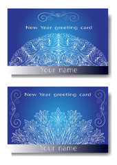 Happy New Year greeting Invitation card, vector
