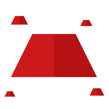 Trapezium geometric shape vector illustration