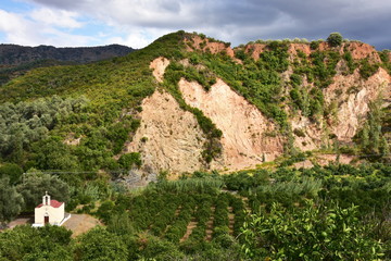 landscape of Levka Ori mountains on island Crete