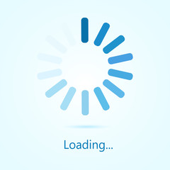 Vector progress loading bar. Progress loading icon