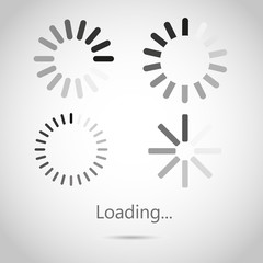 Vector progress loading bar. Progress loading icon