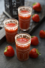 Strawberry and rose water fresh