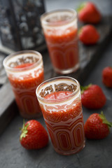 Strawberry and rose water fresh