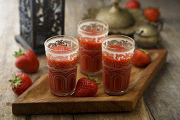 Strawberry and rose water fresh