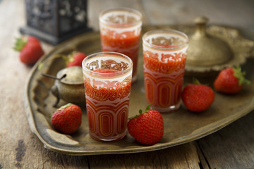 Strawberry and rose water fresh