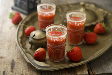 Strawberry and rose water fresh