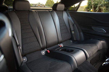 Passenger seats of luxurious car