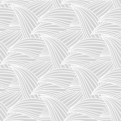 Seamless gray and white pattern with wallpaper ornaments