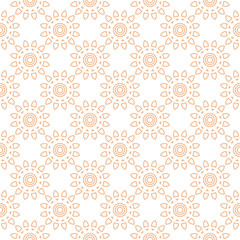 Fototapeta na wymiar Floral seamless pattern. Orange wallpaper background