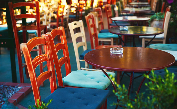 Colorful Chairs of Restaurant