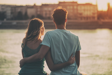 Young couple enjoy spending time together.