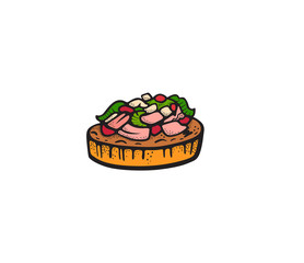 Pop art style mexican dish sticker