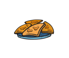 Pop art style mexican dessert sticker