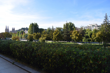 Parques de una ciudad europea. 