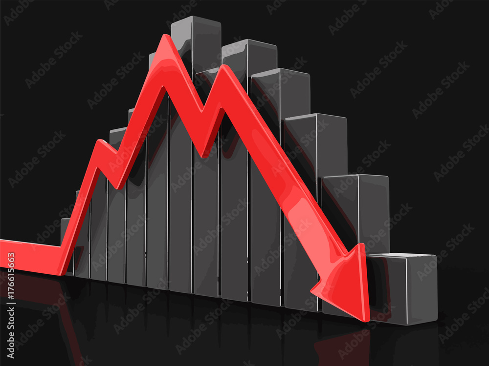 Poster 3d diagram with arrow. image with clipping path.