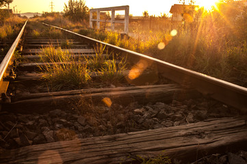 Obraz premium train tracks