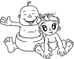 2 girls freundin paar pärchen liebe verliebt mädchen hübsch schön umarmen begrüßen glücklich dick fett sitzend klein süß niedlich windel kind baby comic cartoon