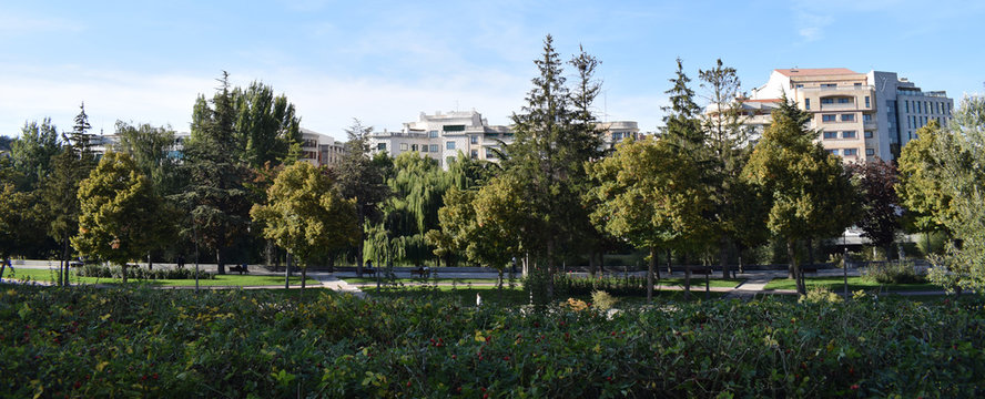 Parques de una ciudad europea. 