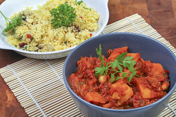 Couscous and butternut curry