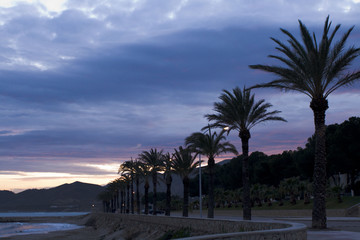 atardecer en la costa