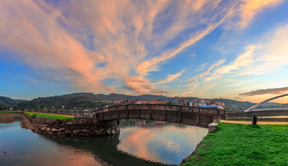 Bridge in Plentzia City in Northern Spain 