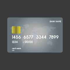 Obraz premium Realistic detailed credit card abstract design background. Vector illustration.