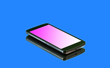 Abstract background composition from smartphone,Italy,10 October 2017,composition of a smartphone on a blue background, texture, wallpaper,smartphone screen gradient light purple hue