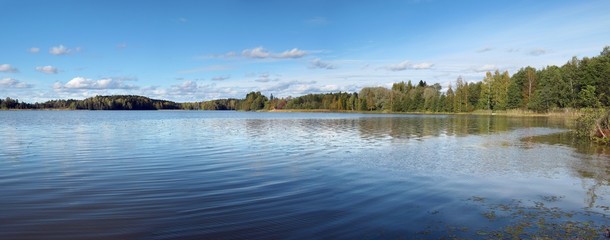 Lakeside panorama from Lake Tuusula, Finland.