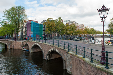 Bridge over canal in Amsterdam