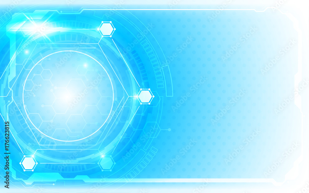 Poster abstract hexagon pattern tech innovation concept background