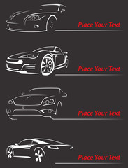 Car Rent Abstract Lines Vector. Set-3. Vector illustration