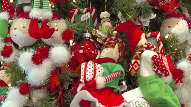 Christmas tree holiday ornaments elf