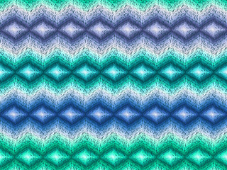 Chevron pattern native boho fabric turquoise blue