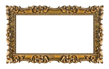 Golden frame for paintings, mirrors or photos