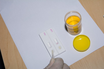 Drug test in urine