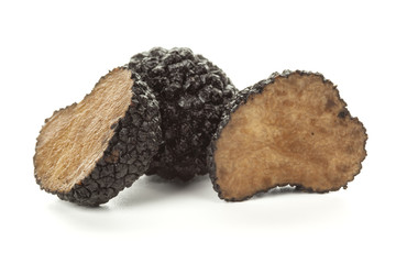 Black truffles closeup
