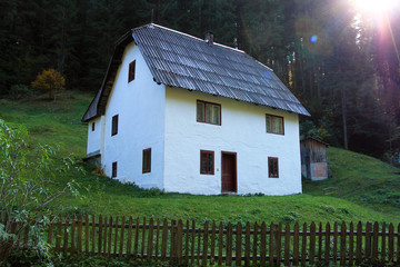 Old traditional house near forest , Bosnia and Herzegovina