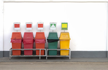 Trash, waste separation concept.
