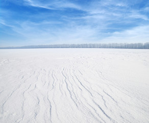 field of snow