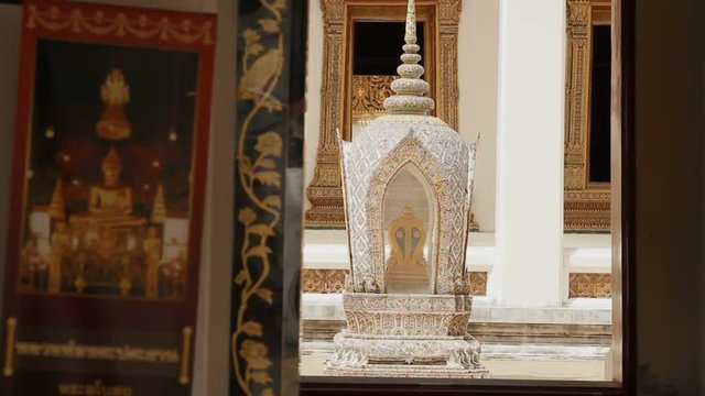 Decorative stupa in Wat Saket Ratcha Wora Maha Wihan (the Golden Mount). Bangkok Thailand.