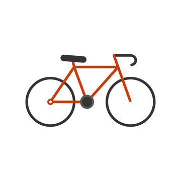 Bicycle icon on white background. Ground transport.