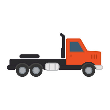Truck without trailer simple icon on white background.