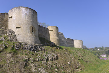 Fototapeta na wymiar Castle of William the Conqueror of Falaise, a commune in the Calvados department in the Basse-Normandie region in northwestern France