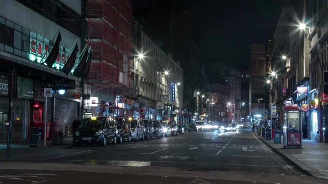 Night timelapse with cars driving