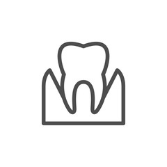 Parodontosis line icon