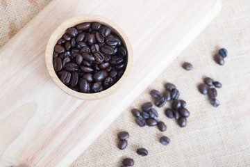 Brown coffee seeds