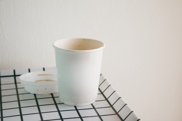 Coffee in takeaway cup