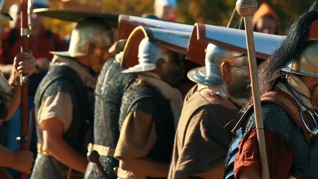 knights go in armor and under shields