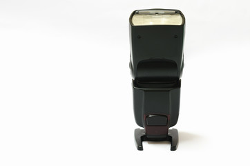 external camera flash isolated on white background.