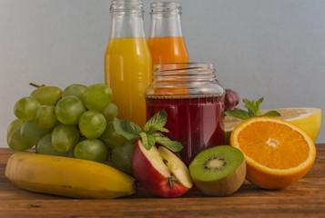 Fruits and juice